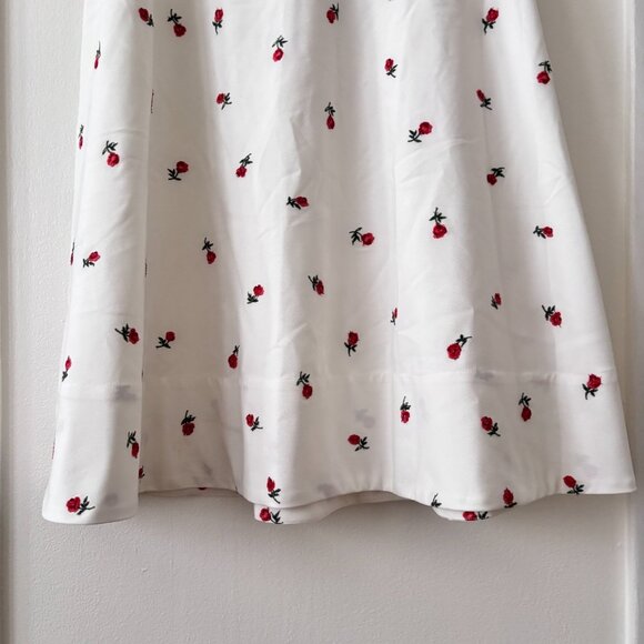 For Love And Lemons Talia Rosebud Embroidered A-Line Midi Skirt - Picture 8 of 11